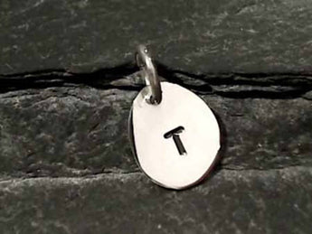 Sterling Silver Letter "T" Charm