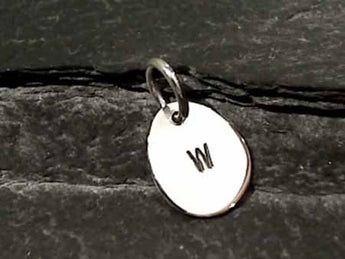 Sterling Silver Letter "W" Charm