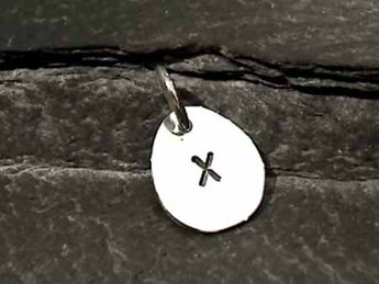 Sterling Silver Letter "X" Charm