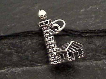 Sterling Silver 3D Lighthouse Charm