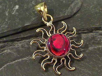 Red Abalone, Alchemia Sun Pendant