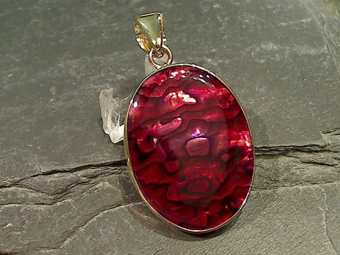Alchemia and Red Abalone Pendant