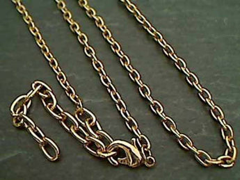 24" Gold Tone Open Link Chain