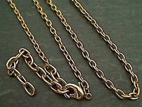 24" Gold Tone Open Link Chain