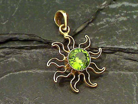 Synthetic Peridot, Alchemia Sun Pendant