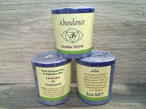 Third Eye Chakra Votive Candle - Abundance