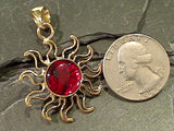 Red Abalone, Alchemia Sun Pendant