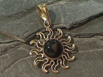 Black Onyx, Alchemia Sun Pendant