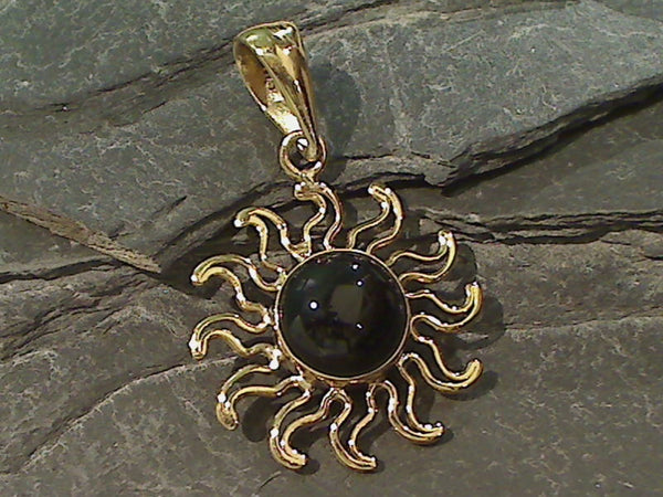 Black Onyx, Alchemia Sun Pendant