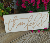 "Thankful" Box Sign 9" x 22"