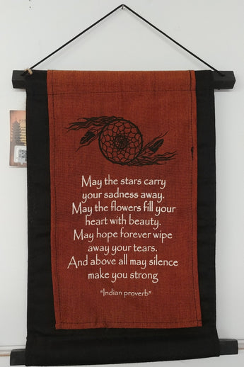 Dream Catcher Proverb Scroll Banner 15'' x 10''