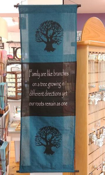 Tree Of Life Family Roots Scroll Banner 47'' x 15''