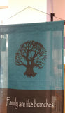 Tree Of Life Family Roots Scroll Banner 47" x 15"