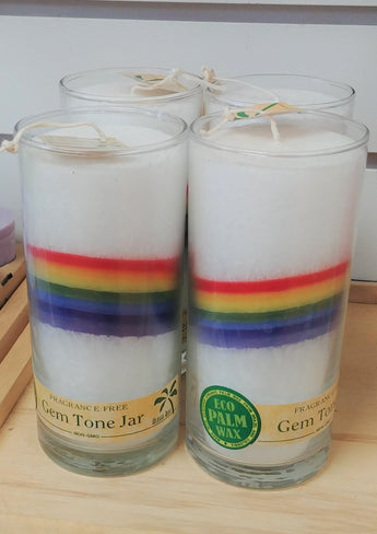 Rainbow Jar Candle - Unscented Palm Wax