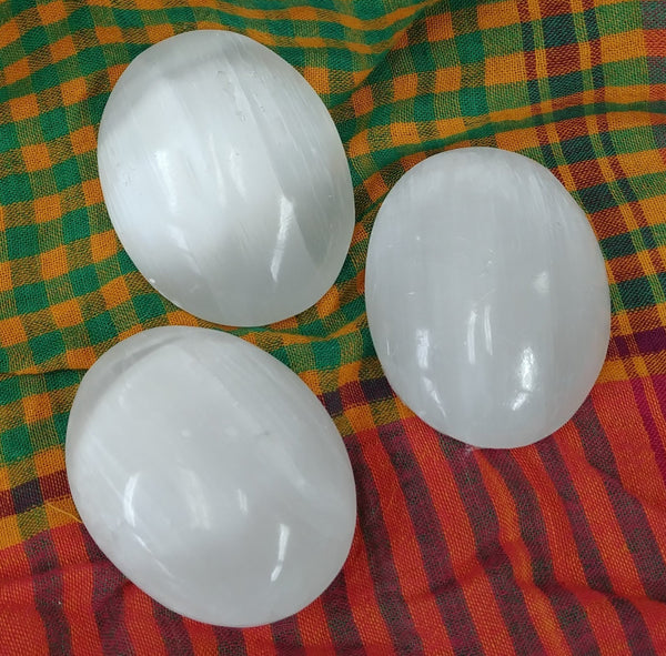 Selenite Palm Stone - Large